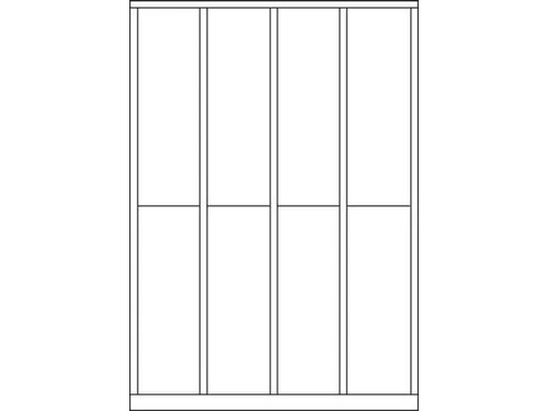 lockerkast,HxBxD 1850x1600x500mm,4x2vakken,RAL7035,front RAL5010