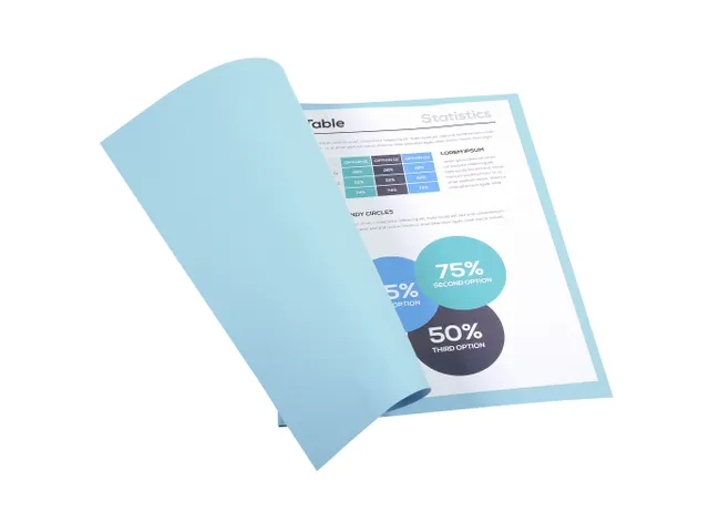 Dossiermap FOREVER 180 100% gerecycleerd 24x32cm Lichtblauw 50 Stuks