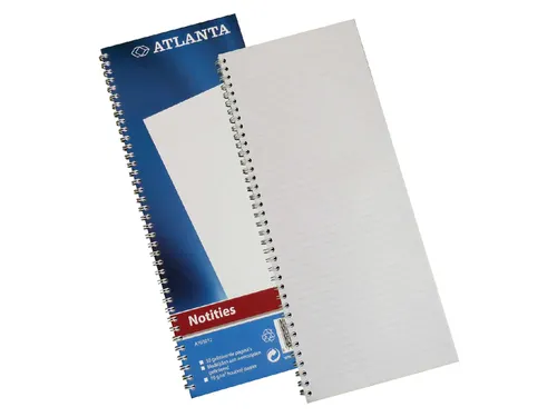 Notitieboek Djois Atlanta enkelvoudig 330x135mm 100 bladzijdes blauw