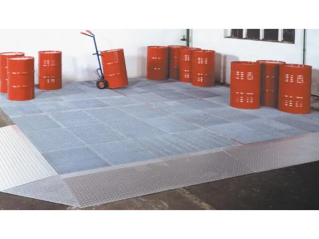 platte bodemopvangbak,opvangvol. 40l,HxBxD 123x1000x500mm,m. rooster