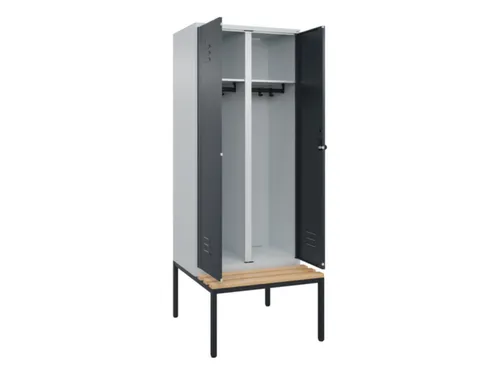 locker voor scheiding van kleding,HxBxD 2120x800x815mm,2vak