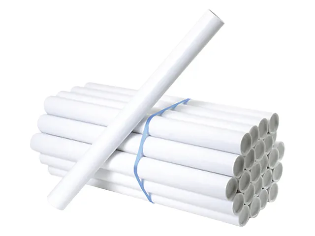 Verzendkoker CleverPack A2 450x50x1.5 met doppen wit pak à 20 stuks