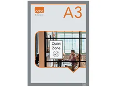 Infokader Nobo zelfklevend A3 zilver 2 stuks