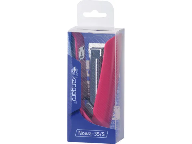Agrafeuse Kangaro Nowa-35s rose max 25 feuilles 24/6 Agrafes