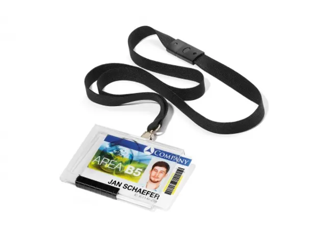 Kaarthouder Pushbox Mono Met Textielkoord 54x87mm