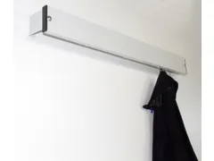 wandkapstok,HxL 100x1015mm,3jashaken,aluminium/staal,RAL7035