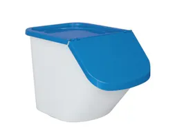 ingrediëntendispenser HxBxD 450x430x610mm 40l PP bak/deksel wit/blauw