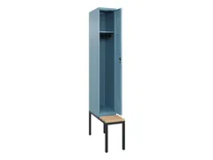 locker met bank,HxBxD 2120x300x815mm,1vak,vak B 300mm,cilinderslot