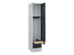 locker met bank,HxBxD 1950x400x815mm,1vak,vak B 400mm,draaigrendel