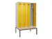 locker met bank,voor scheiding van kleding,HxBxD 2120x1200x815mm,4vak