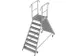 escalier mobile,roulant,estrade H 1,95m,2x8marches a. revêtement R13