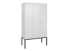 locker,HxBxD 2120x1200x500mm,3vak,vak B 400mm,cil.-slot,voetonderstel