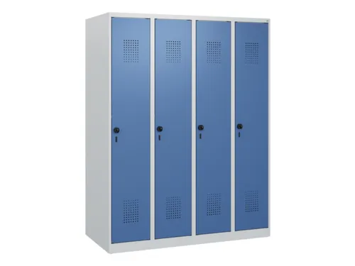 schoollocker,HxBxD 1530x1200x500mm,4vak,vak B 300mm,draaigrendel
