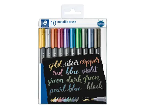 Brushpen Staedtler 8321 metallic etui à 10 kleuren
