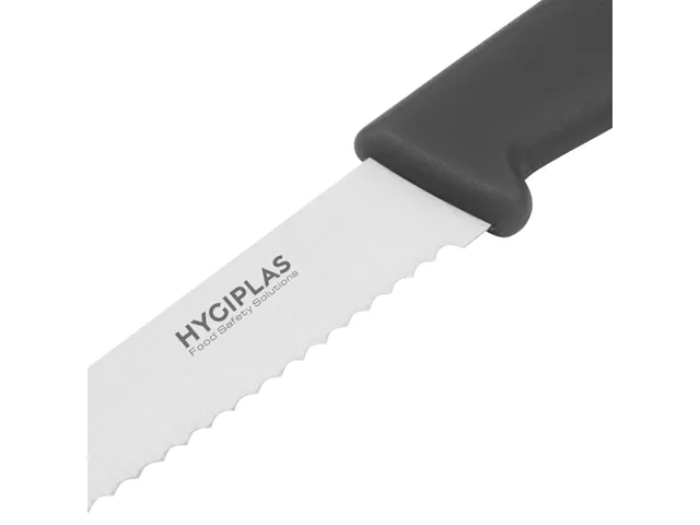 Couteau à tomates Hygiplas dentelé 10cm noir