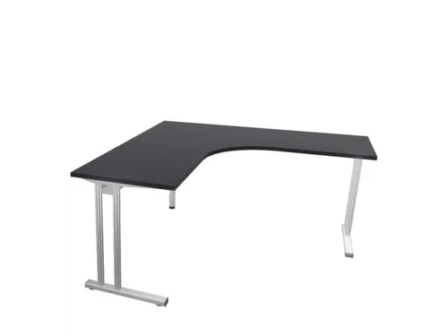 bureau in vrije vorm,HxBxD 740x1600x1600mm,vrije vorm,CC-zwart