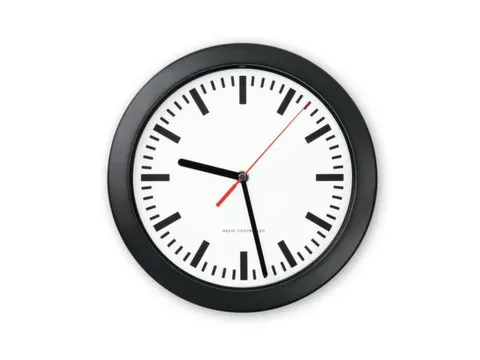 Radiowandklok Ø 25 cm Met Streepaanduiding