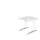 In hoogte verstelbaar bureau,HxBxD 680-850x800x800mm,blad wit