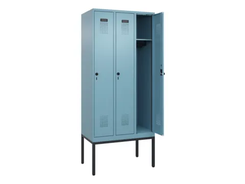 locker,HxBxD 2120x900x500mm,3vak,vak B 300mm,draaigrendel