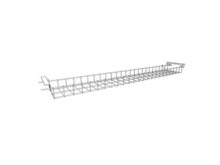 kabelbak,v. bureau,HxBxD 70x1800x160mm,v. tafel B 1800mm,zilverkleurig - 1