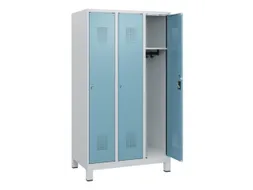 schoollocker,HxBxD 1630x900x500mm,3vak,vak B 300mm,cil.-slot,voeten