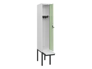 locker met bank,HxBxD 1950x300x815mm,1vak,vak B 300mm,draaigrendel - 1