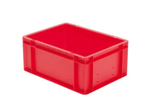 Euronorm-stapelbak 15l 175x400x300mm Wanden/bodem Gesloten Rood