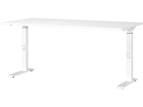 In hoogte verstelbaar bureau,HxBxD 680-910x1600x800mm,blad wit