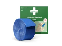 Cederroth zelfklevend schuimverband Blauw 6 cm x 4,5m