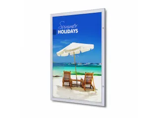 Posterhouder Vergrendelbaar Economy 70x100cm Zilver - 1
