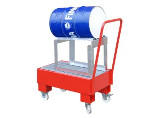 verrijdbare opvangbak,v. 1x60l vat,opvangvol. 61l,HxBxD 1075x500x940mm - 2