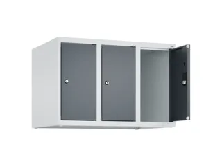 opzetkast,v. locker,3vak.,vak B 250mm,HxBxD 500x750x500mm,vleugeldeur - 2
