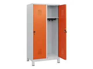 schoollocker,HxBxD 1630x800x500mm,2vak,vak B 400mm,draaigrendel,voeten - 1