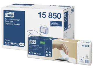 Tork Premium 15850 Intergevouwen Servetten 2-laags wit - 1