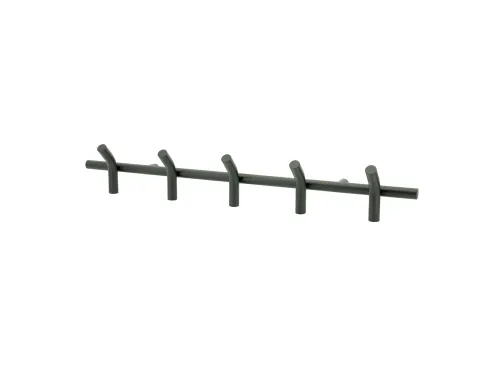 Wandkapstok 5 haken Zwart