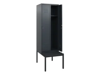 locker met bank,HxBxD 1950x600x815mm,2vak,vak B 300mm,cil.-slot - 2