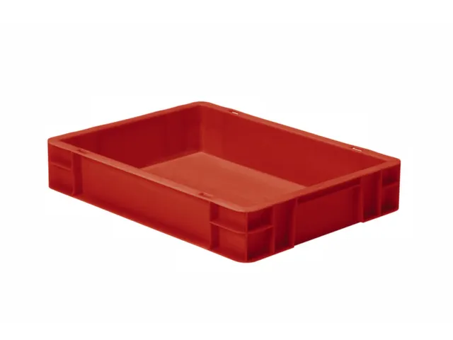 Euronorm-stapelbak 7l 75x400x300mm Wanden/bodem Gesloten Rood