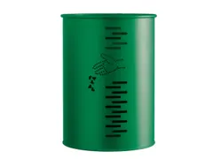prullenmand,22l,HxØ 390x290mm,paalmontage,romp staal groen