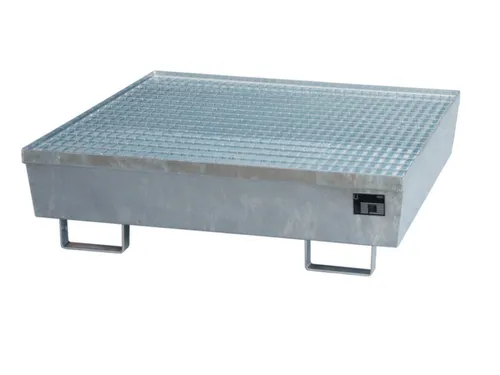 Opvangbak 4x 200l Opvangvol. 245l Vuurverzinkt 335x1200x1200mm Rooster