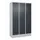 Z-garderobekast,HxBxD 1950x1200x500mm,vak B 200/400mm,cil.-slot,sokkel
