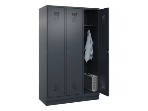 locker,HxBxD 1950x1200x500mm,3vak,vak B 400mm,cil.-slot,sokkel