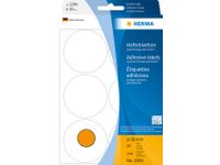 Etiket Herma 2284 Rond 50mm Fluor Oranje 144 stuks