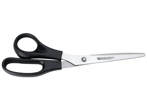 Kantoorschaar Westcott 210mm met kunststof grip linkshandig rvs