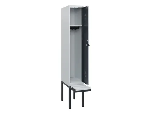 locker met bank,HxBxD 1950x300x815mm,1vak,vak B 300mm,draaigrendel