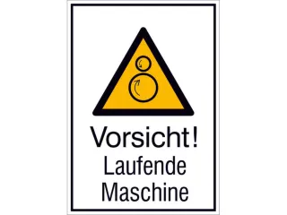 waarschuwings-combibord,v. binnen/buiten,Pas op! Draaiende machine - 1