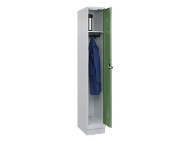 locker,HxBxD 1950x300x500mm,1vak,vak B 300mm,draaigrendel,sokkel