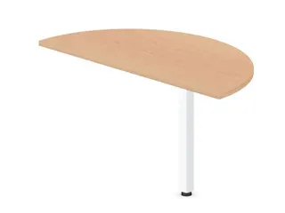 aanbouwtafel,i.h.v.,HxBxD 720-840x1200x600mm,halfrond,NE-esdoorn - 1