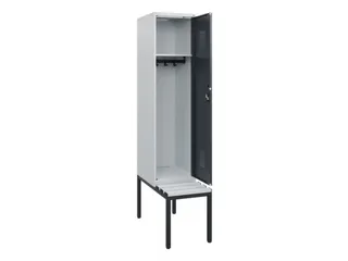 locker met bank,HxBxD 1950x400x815mm,1vak,vak B 400mm,cilinderslot - 1
