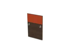 baliepaneel bureau aanbouw rechts 800mm NV bruin hickory BN3012-oranje