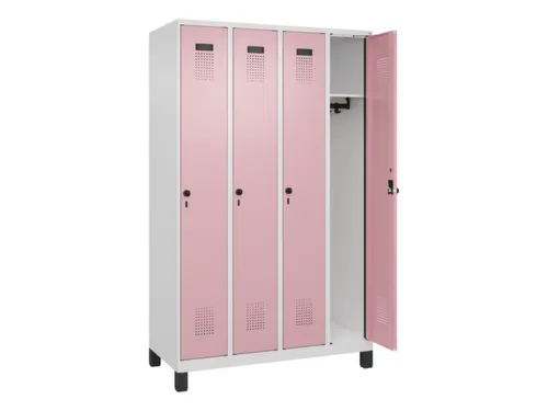 locker,HxBxD 1950x1200x500mm,4vak,vak B 300mm,draaigrendel,voeten